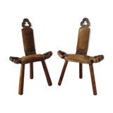 Brutalist tripod stools