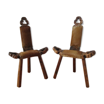 Brutalist tripod stools