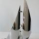 Vintage sailboat lamp 1970 chrome