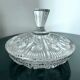 Cut Glass Bonbonnière / Geometric Floral Crystal Decor