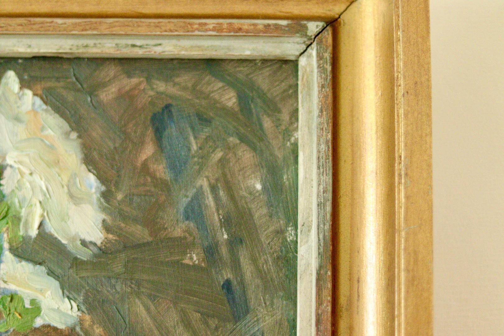 Original vintage still life – vase of flowers