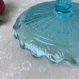 Compotier en verre moulé art déco
