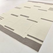 Kilim Gray Beige Ethnic Pattern Vintage Kilim Rug, 282x395Cm