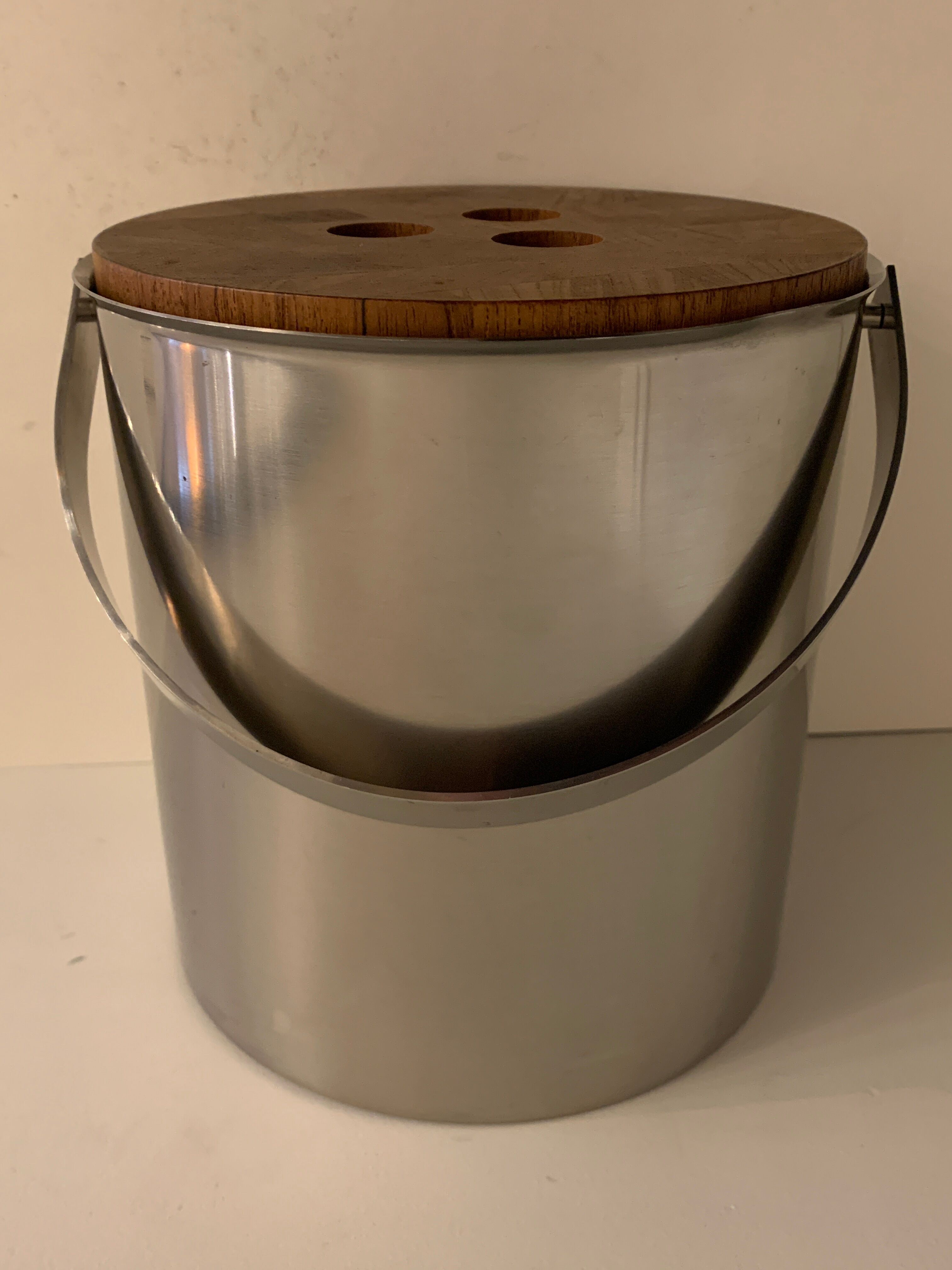 Arne Jacobsen's Steel and Teak Stelton Ice Bucket