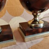 Modernist lamps Barbier style ceramic 1970