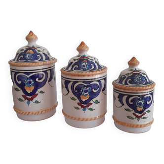 Set of 3 ceramic pots