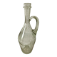 Bubble glass carafe bottle signed Biot in lime green colour.
