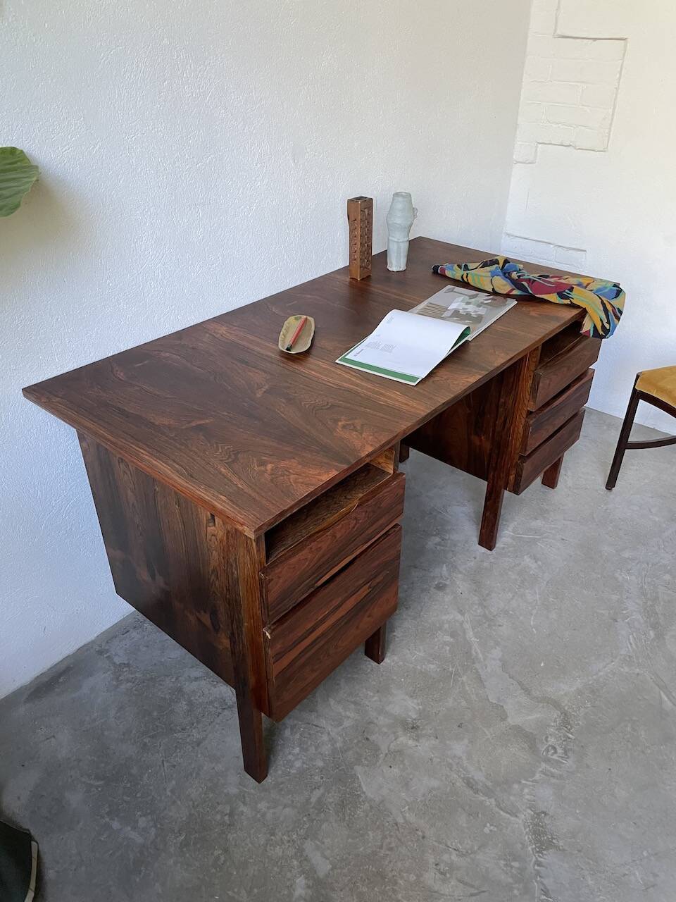 Desk and its Scandinavian rosewood chair