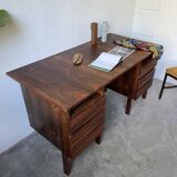 Bureau et sa chaise scandinave palissandre