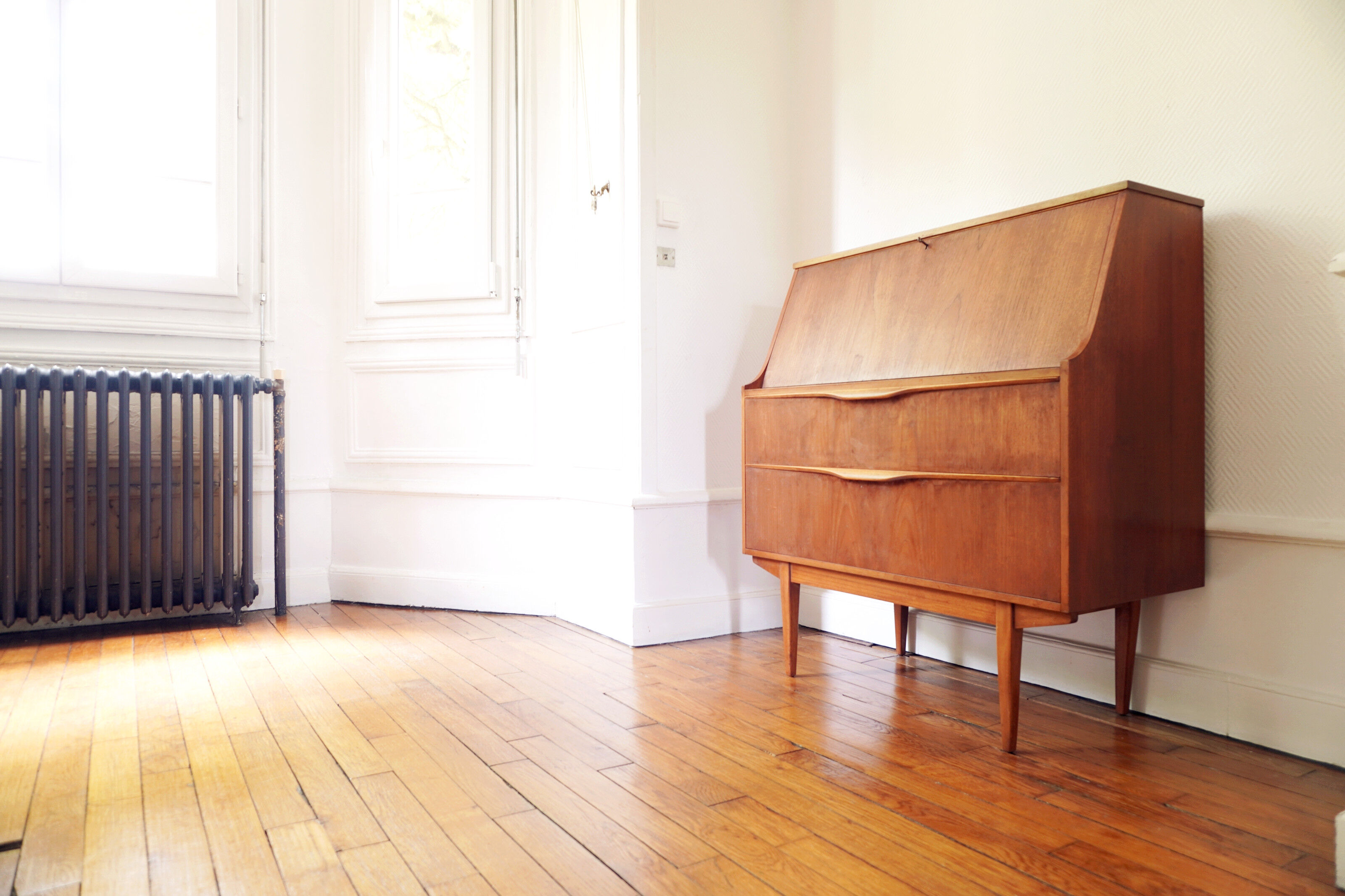 Vintage Scandinavian secretary in teak