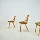 Ensemble de 4 chaises de salle à manger conçu par Antonín Šuman, années 1960