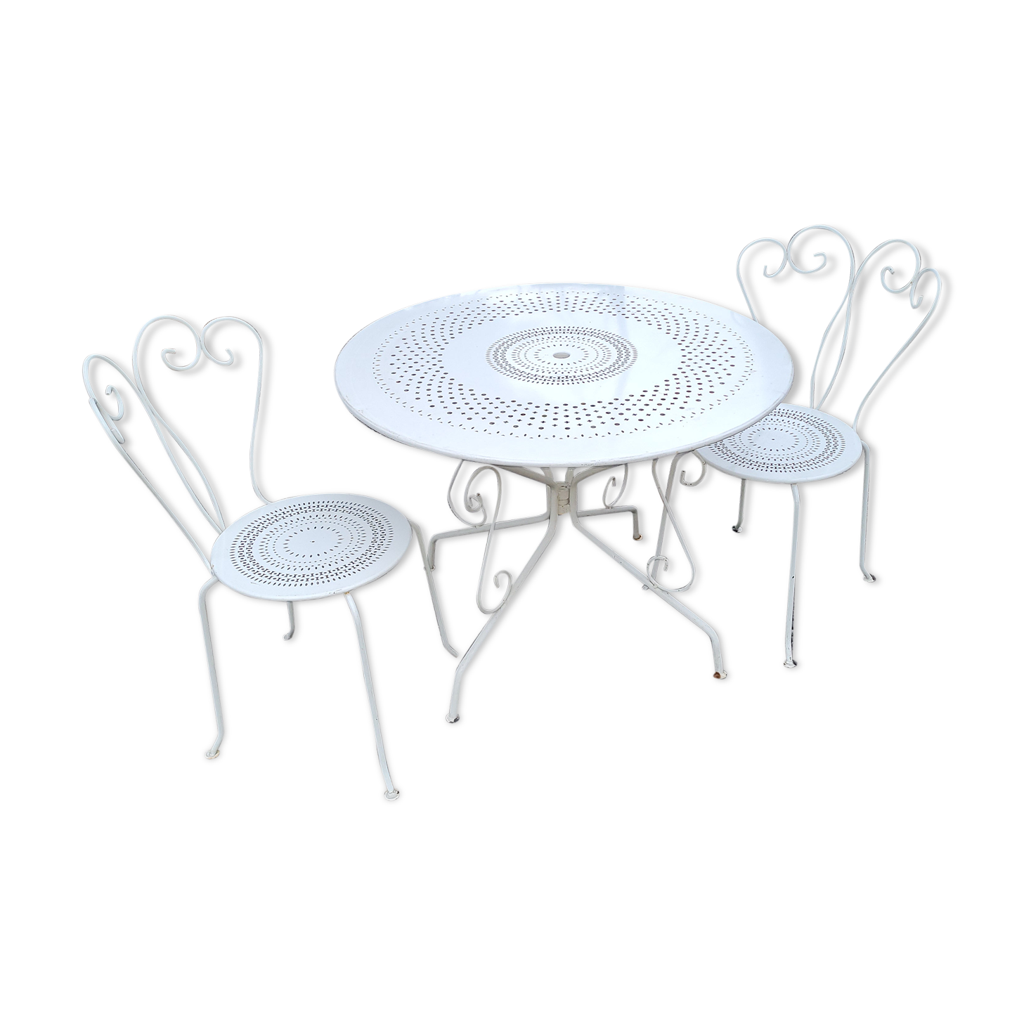 Salon de jardin table plus 2 chaises