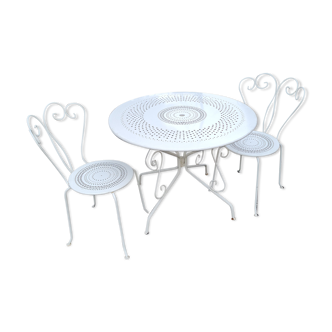 Salon de jardin table plus 2 chaises