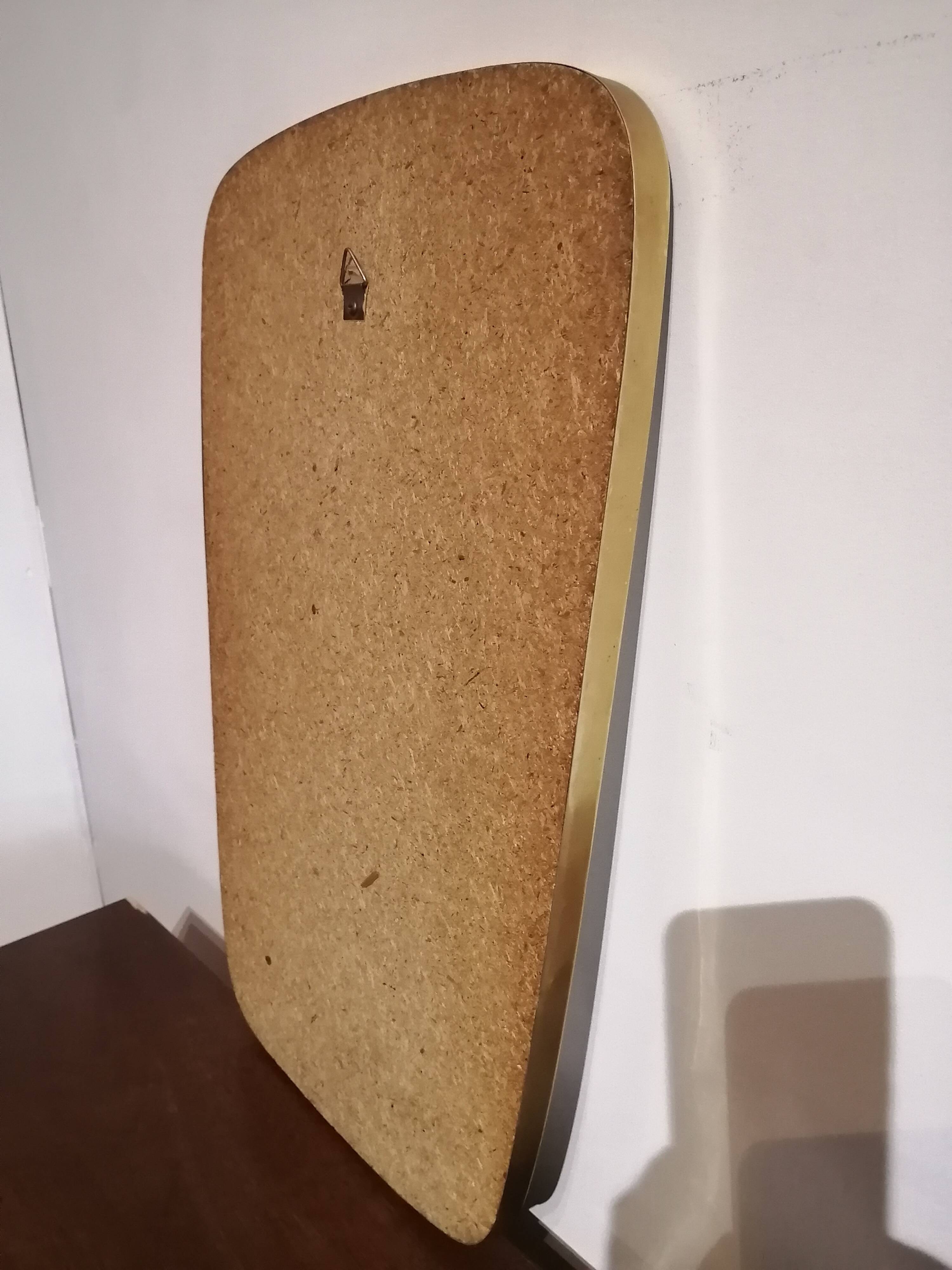 50s brass mirror - 57x36cm