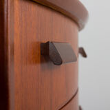 Curved front Danish chest of drawers