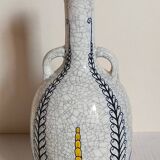 Soliflore bottle vase in fine earthenware boch frères la louvière-keramis early 20th century
