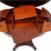 Table à fils ancienne, Europe du Nord, vers 1860. Après rénovation.