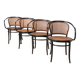 Set of 4 Thonet dining chairs by Drevounia, model 210, Czechoslovakia, 1960s