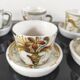 Set of 6 vintage Kéraluc Quimper coffee cups and saucers.