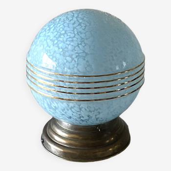 Lampe à poser globe en verre de Clichy