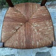 Pair of antique straw-seated chairs
