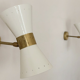 Paire d'appliques diabolo blanc