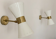 Paire d'appliques diabolo blanc
