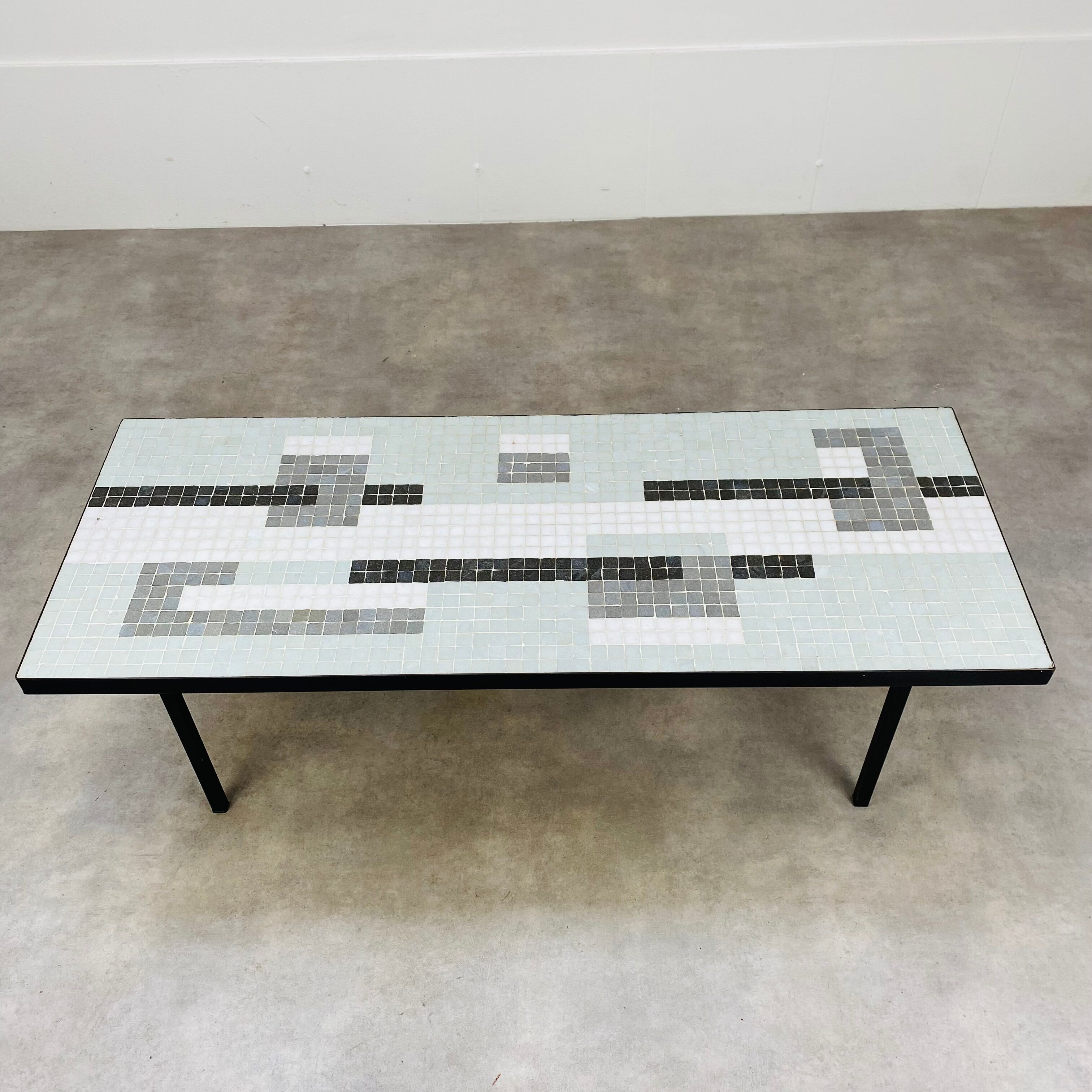 Coffee table 50s mosaic vintage ceramic