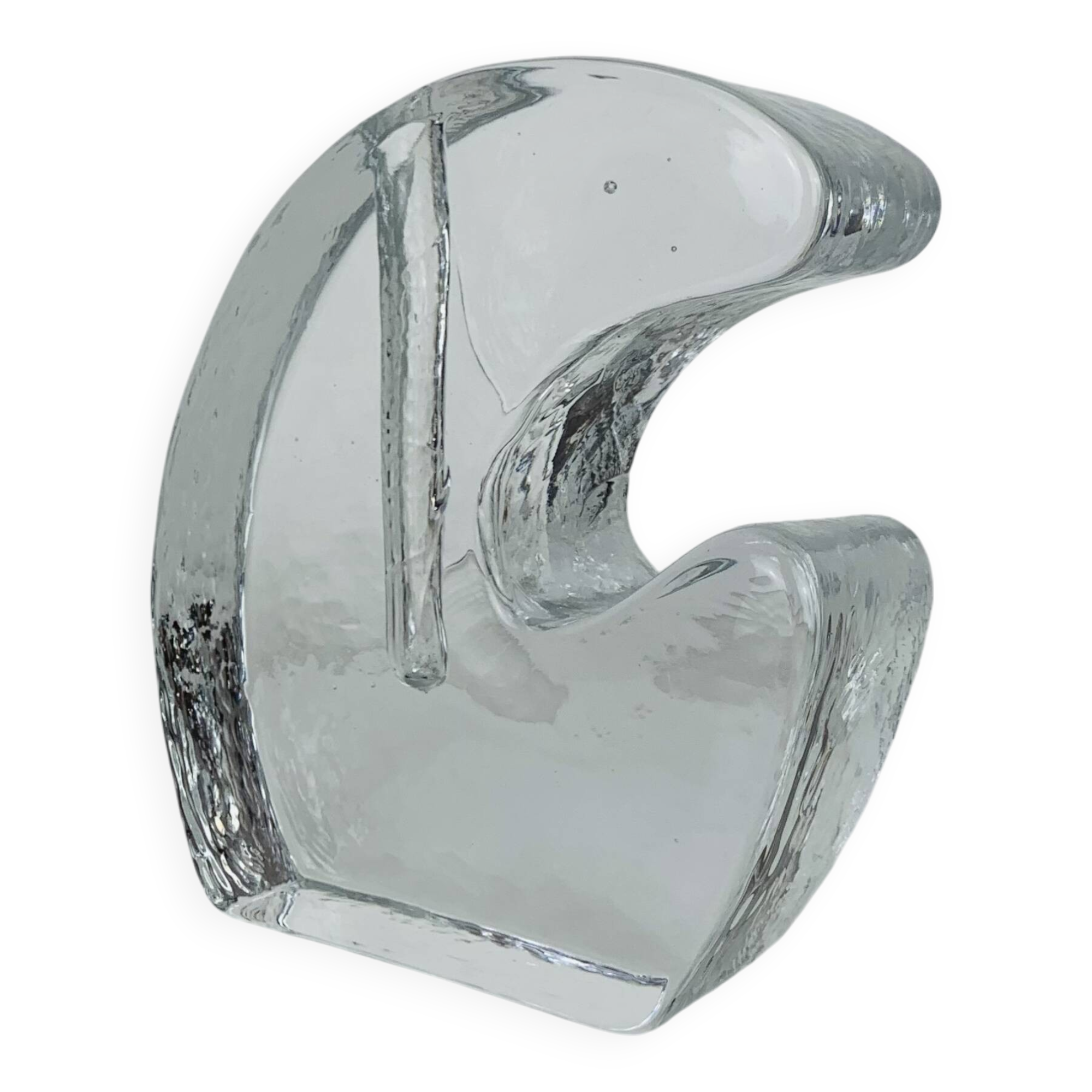 Vase soliflore en verre vintage
