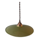 Green enameled sheet metal pendant light