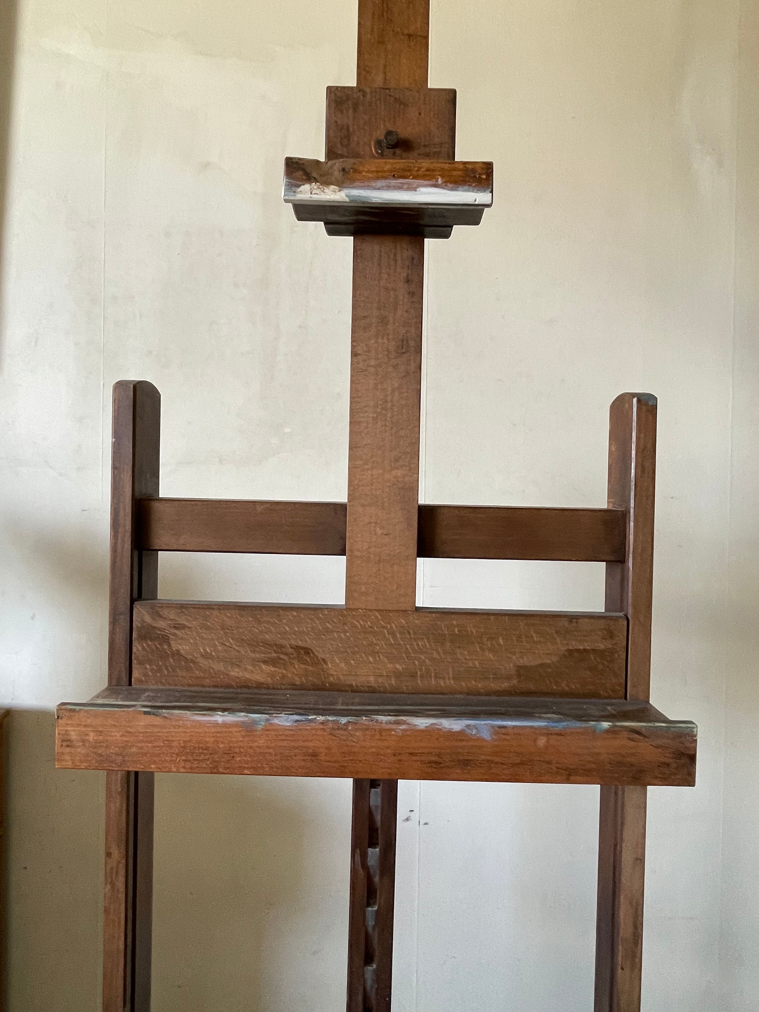 Old workshop rack and pinion easel