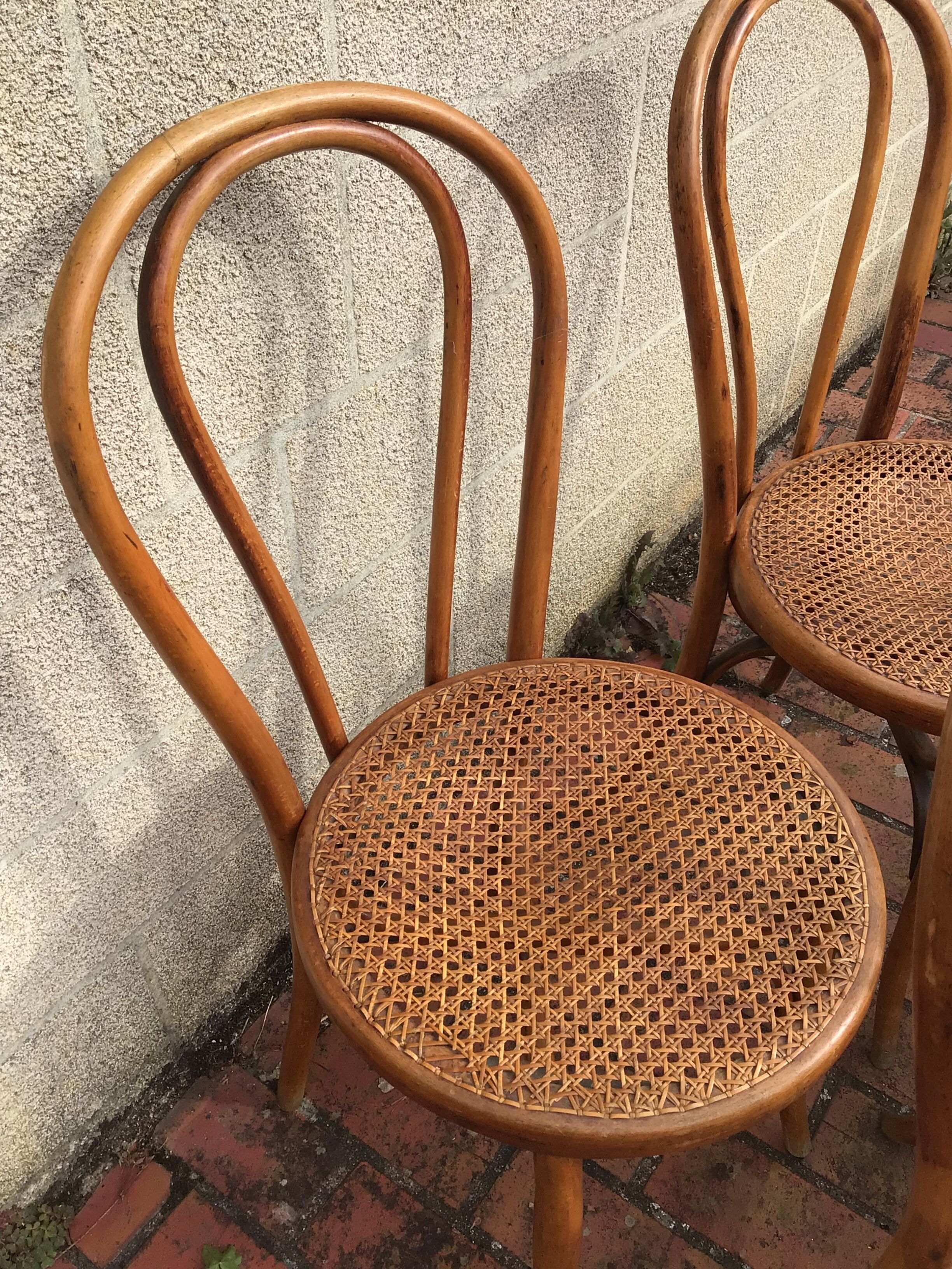 Series of 4 sgdg patented bistro chairs