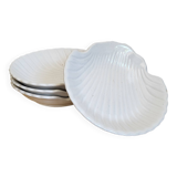 Vintage set of 4 shell-shaped bowls