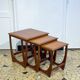 Teak trundle coffee table