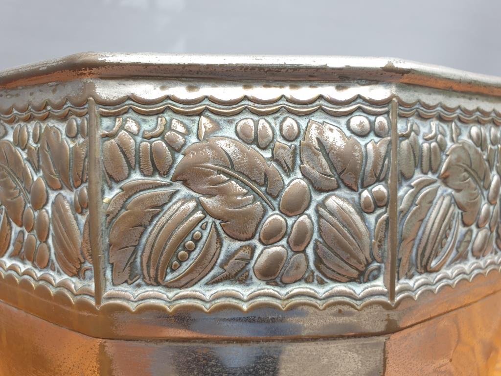 Art Deco chrome brass pot cache