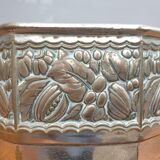 Art Deco chrome brass pot cache