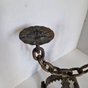 Paire de chandeliers, candélabres brutalistes, années 60-70