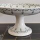 Old compotier iron earth gien green garland 1900-1930
