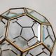 Adolf Loos style lamp in brass and faceted glass from the 1950s.