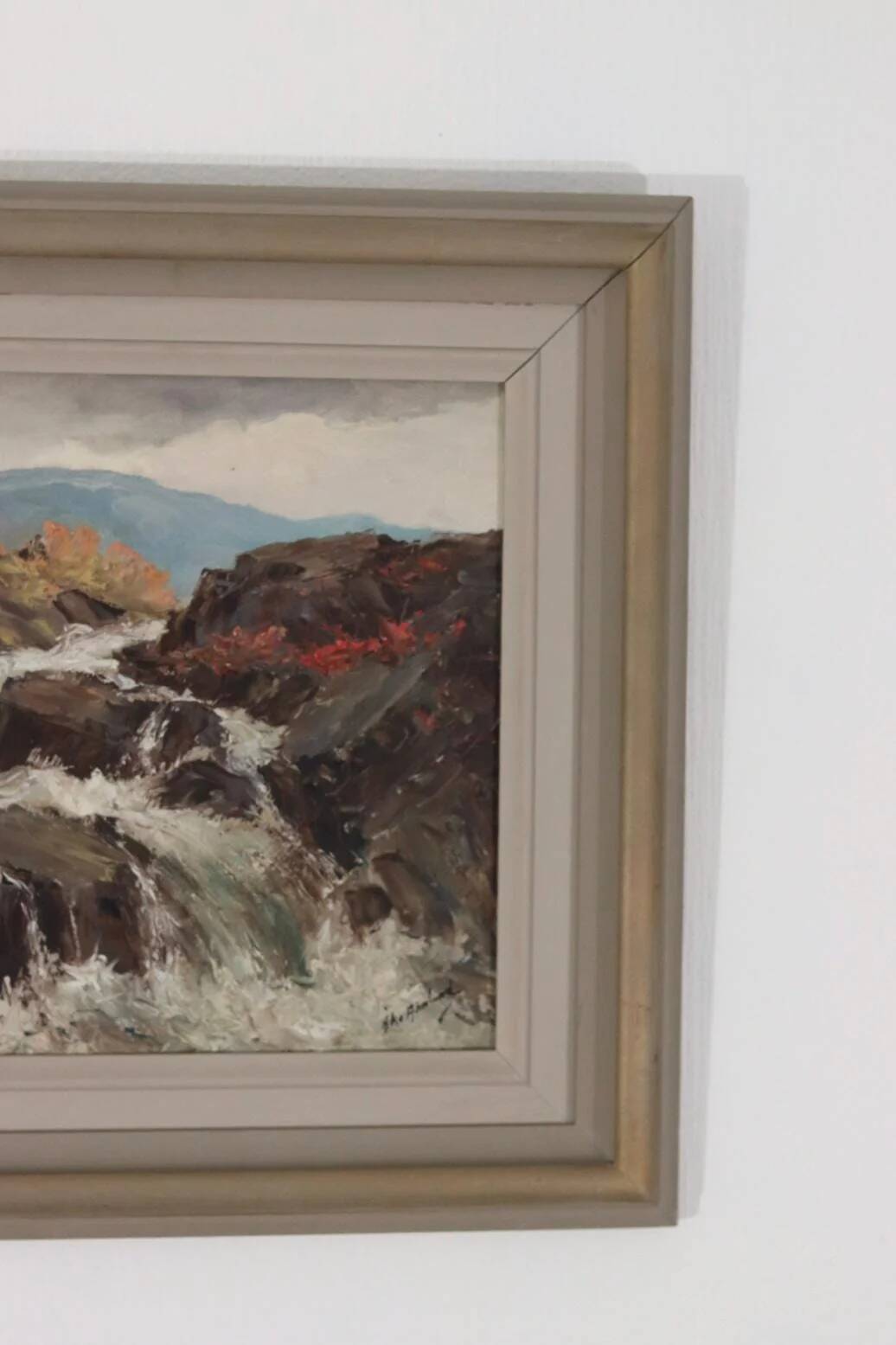 Paysage avec cascade par Åke Ahmlund