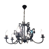 Lustre moderne noir 5 feux idéal pour un salon