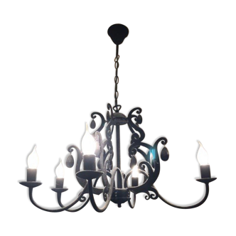 Modern black chandelier 5 lights ideal for a living room