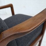 1960s, Danish armchair by Fritz Hansen model 8000/8020, furniture wool.