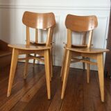 4 vintage beech chairs