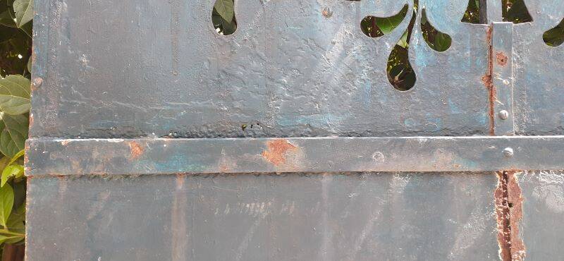 Portillon plein, fer jardin, H247x110cm, ancien, porte extérieure