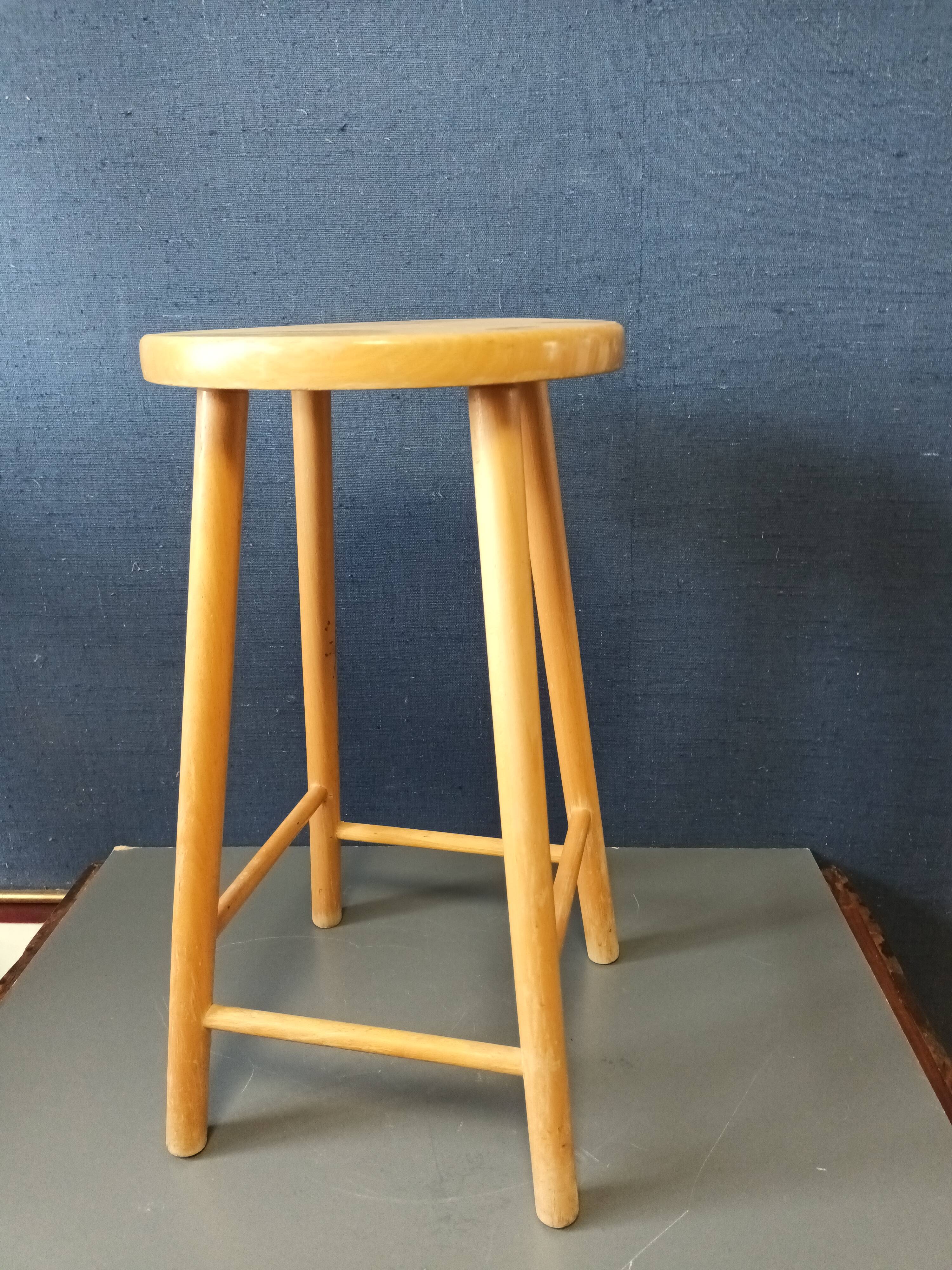 Beech wooden stool