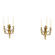 Pair of Louis XVI style wall sconces in gilded bronze, circa 1880.