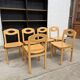 Suite de 6 chaises en hêtre