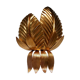 Palm leaf wall lamp