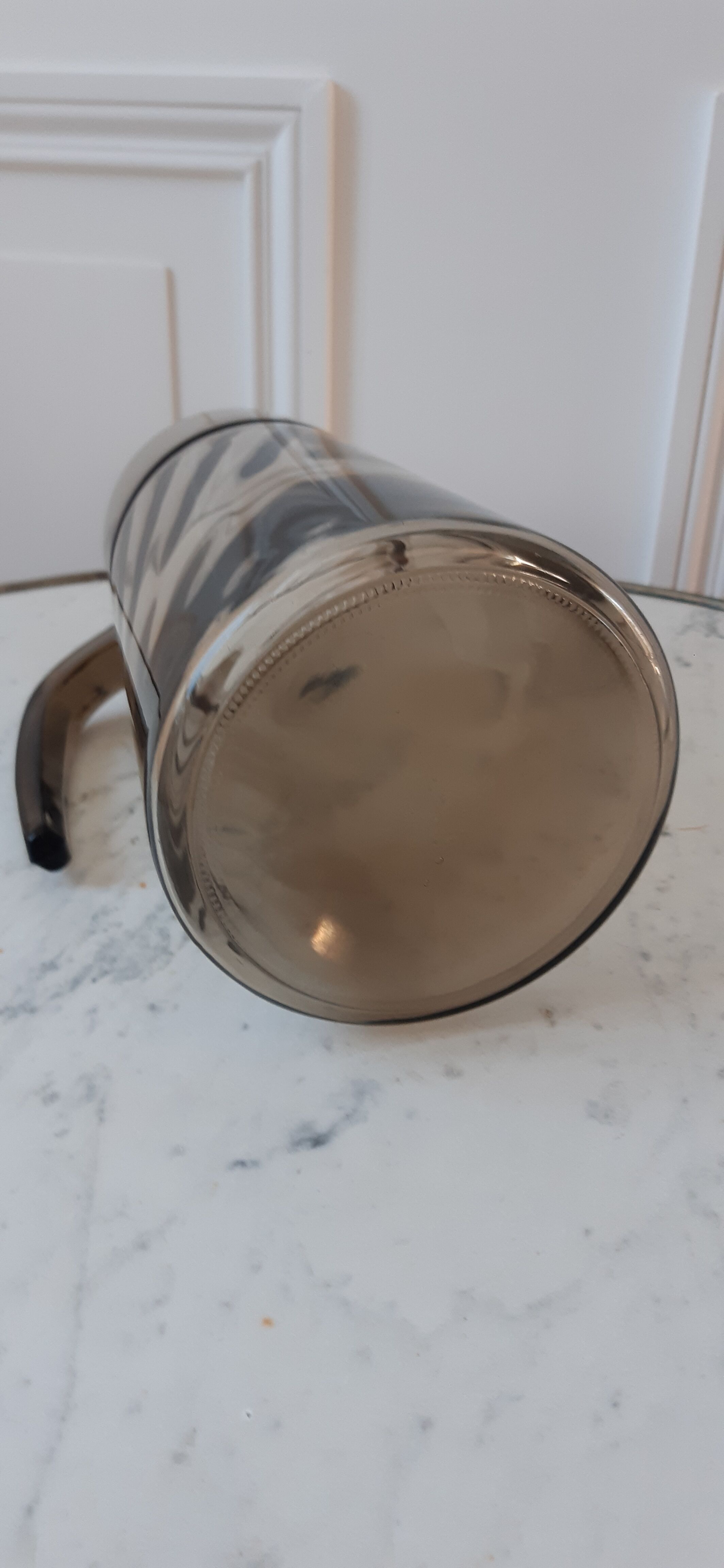 Smoked glass pitcher 70s
